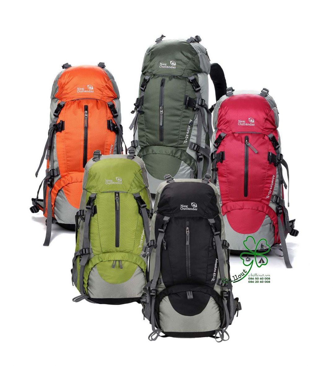 BALO 50 LÍT CHUYÊN NGHIỆP LEO NÚI, TREKKING, ĐI PHƯỢT, NEW OUTLANDER