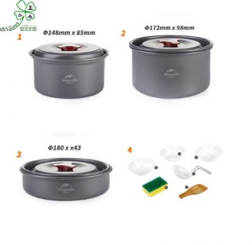 Bộ nồi nấu ăn dã ngoại Naturehike NH15T203-G